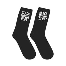 Load image into Gallery viewer, Black Mogul Dept. Mid-length Socks
