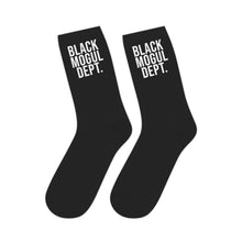 Load image into Gallery viewer, Black Mogul Dept. Mid-length Socks
