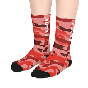 Black Mogul Red Camo Mid-length Socks
