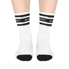 Load image into Gallery viewer, Black Mogul Stripe Mid-length Socks
