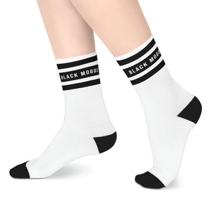 Black Mogul Stripe Mid-length Socks