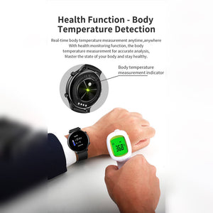 Black Mogul Lusso Bluetooth Smartwatch with Blood Pressure & Heart Rate Monitoring
