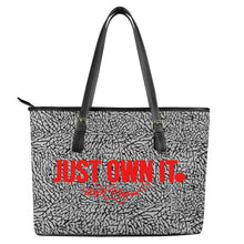 Load image into Gallery viewer, Black Mogul Just Own It Womens Zip Closure PU Leather Tote Bag
