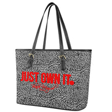 Load image into Gallery viewer, Black Mogul Just Own It Womens Zip Closure PU Leather Tote Bag
