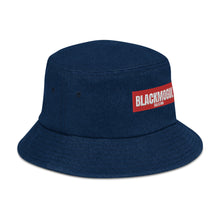 Load image into Gallery viewer, Black Mogul Supreme Denim bucket hat
