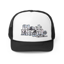 Load image into Gallery viewer, Black Mogul Palm Trees Club Trucker Cap
