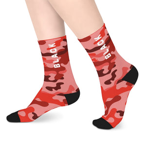 Black Mogul Red Camo Mid-length Socks