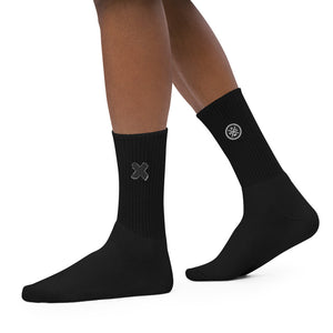 Black-Out Mogul Friday Embroidered socks