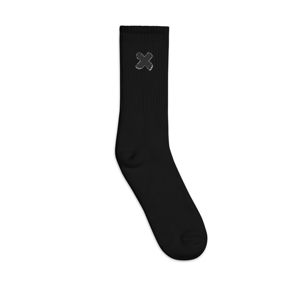 Black-Out Mogul Friday Embroidered socks
