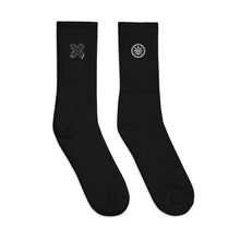 Load image into Gallery viewer, Black-Out Mogul Friday Embroidered socks
