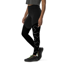 Load image into Gallery viewer, Black-Out Mogul Friday Sports Leggings
