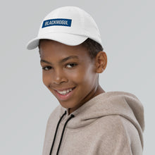 Load image into Gallery viewer, Black Mogul Blue Roses Youth baseball cap
